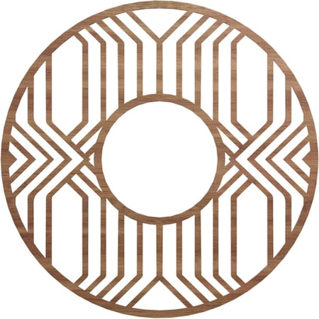 Ekena Millwork Empire Wood Fretwork Pierced Ceiling Medallion, Walnut, 32"OD x 11 3/4"ID x 1/4"T CMWP32X32X0250EPWA